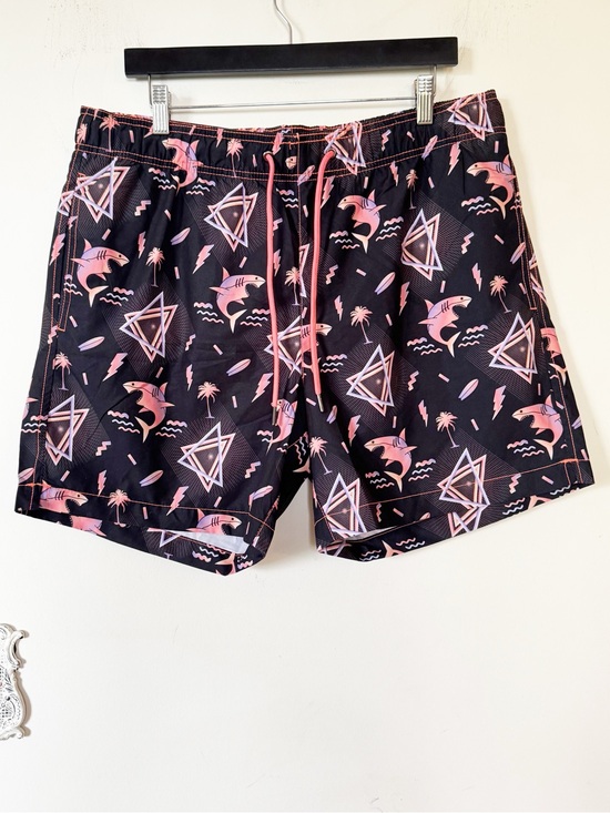 party sharks Other - Party Sharks Neon 80s Shark Retro Surf Swim Trunks XL